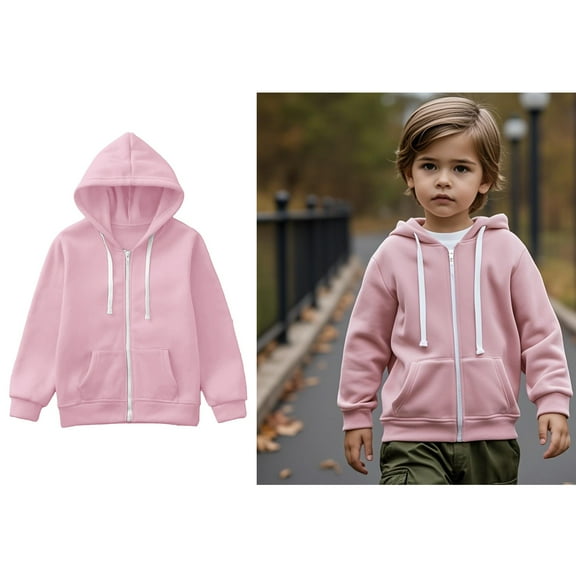 Kids Boys Hoodie Zip up Hoodie Casual Long Sleeve Sweatshirts Winter Clothes Kids Girls Clothes 4-5 Years