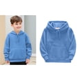 thumbnail image 1 of Kids Boys Hoodies Blue Hooded Casual Long Sleeve Classic Hoodie Warm Fall Winter Clothes Kids Clothes Girls Size 5-6 Years, 1 of 3