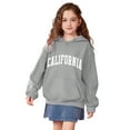 thumbnail image 1 of Kids Boys Hoodies California Letter Print Hooded Long Sleeve Pullover Hoodie Sweatshirt Warm Fall Winter Clothes Little Girls Clothes 4-5 Years Kids Clothes, 1 of 4