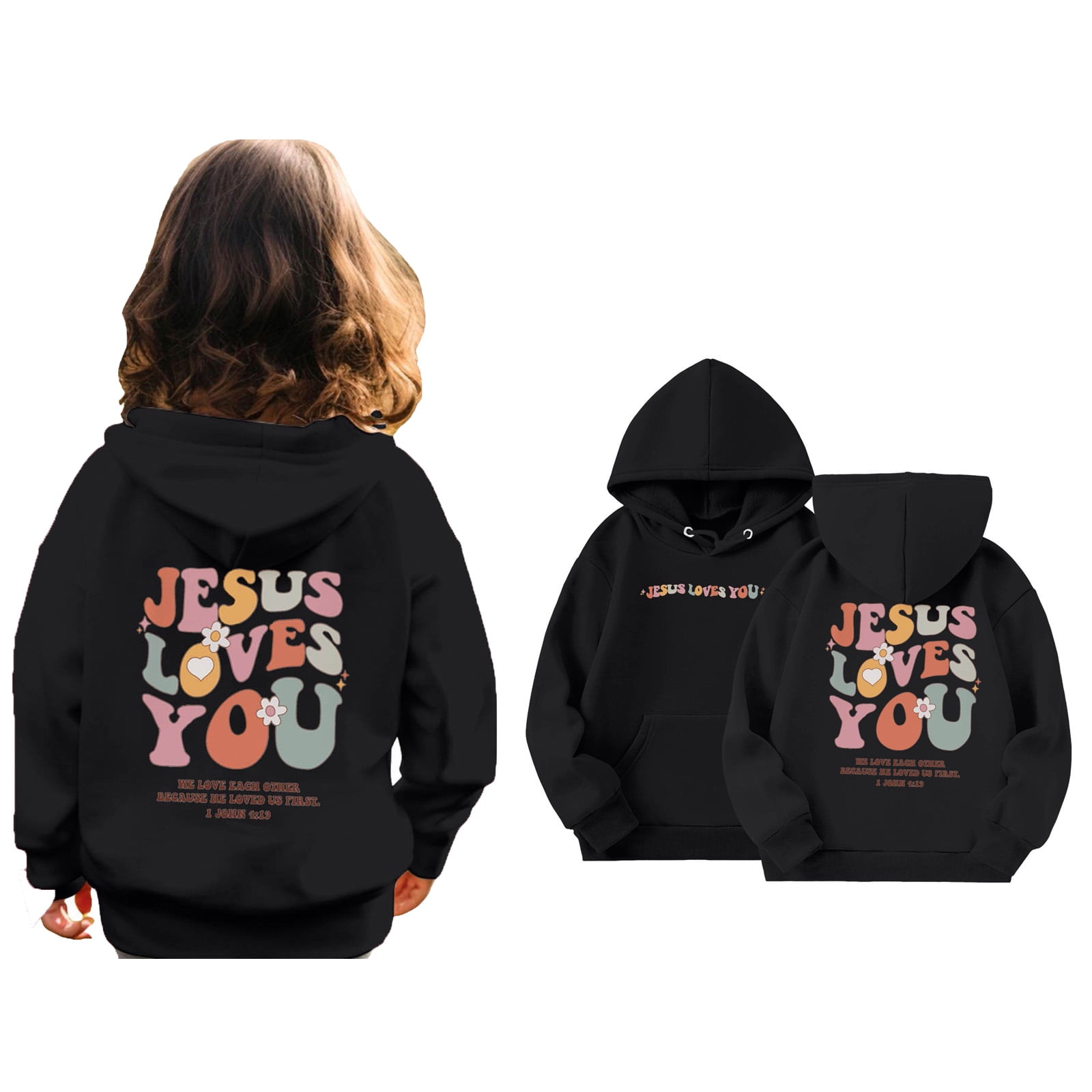 I love Jesus Hoodie for Kids - Classic Design Kids Sweatshirt