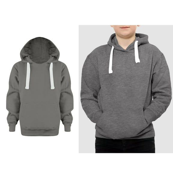 Kids Boys Hoodies Kids Grey Hooded Casual Long Sleeve Hoodies Warm Fall Winter Clothes Girls Size 4-5 Years Clothes