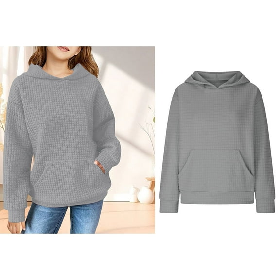 Kids Boys Hoodies Kids Grey Hooded Lightweight Long Sleeve Hoodies Warm Fall Winter Clothes Little Boy Clothes 6-7 Years
