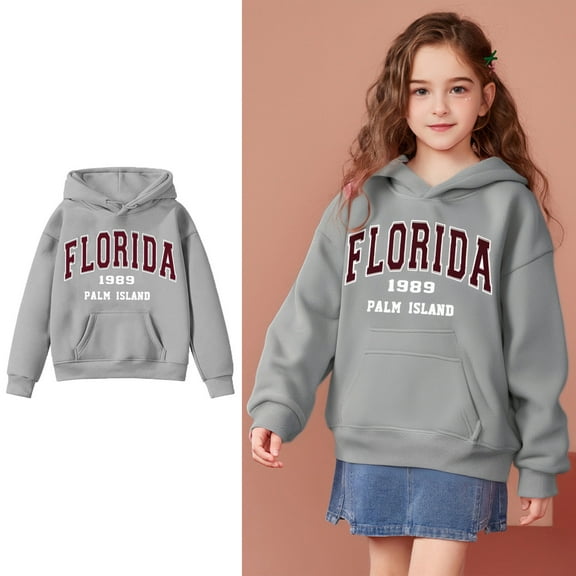 Kids Boys Hoodies Kids Letter Pattern Hoodie Casual Long Sleeve Classic Hoodie Fall Clothes Little Girls Clothes 7-8 Years