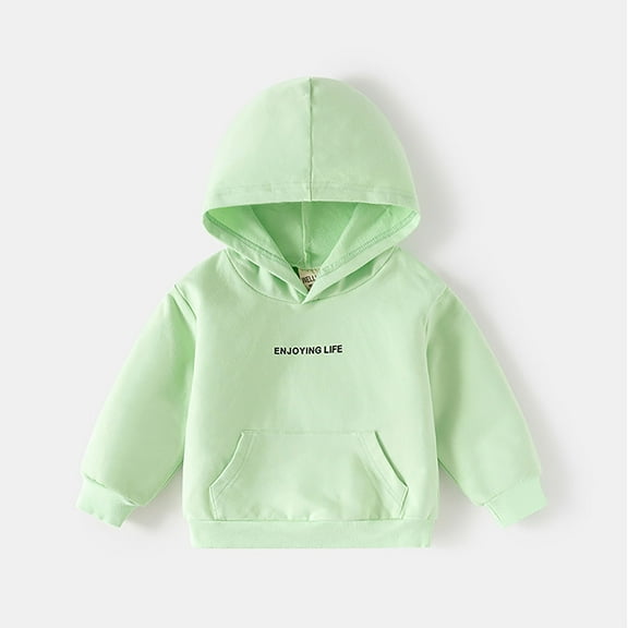 Kids Boys Hoodies Kids Light Green Hoodie Casual Long Sleeve Hoodies Winter Clothes Little Girls Clothes 7-8 Years