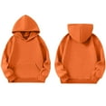 thumbnail image 1 of Kids Boys Hoodies Kids Orange Hoodies Casual Long Sleeve Hoodie Sweatershirt Pullover Warm Fall Winter Clothes Girls Toddler Clothes 5-6 Years, 1 of 6