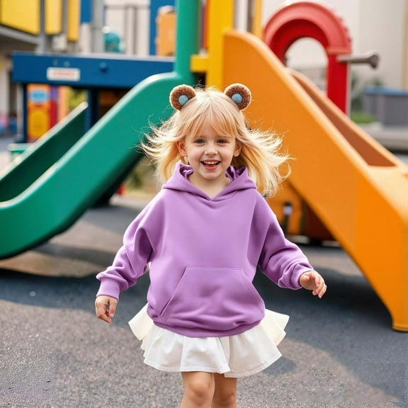 Kids Hoodies for Boys Purple Hooded Casual Long Sleeve Sweatshirts Warm Fall Winter Clothes Girls Size 4T Clothes