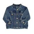 thumbnail image 1 of Kids Boys Jacket Button Down Kid Casual Jacket Dark Blue Jean Jacket Girls Kids Clothes 3-4 Years, 1 of 8