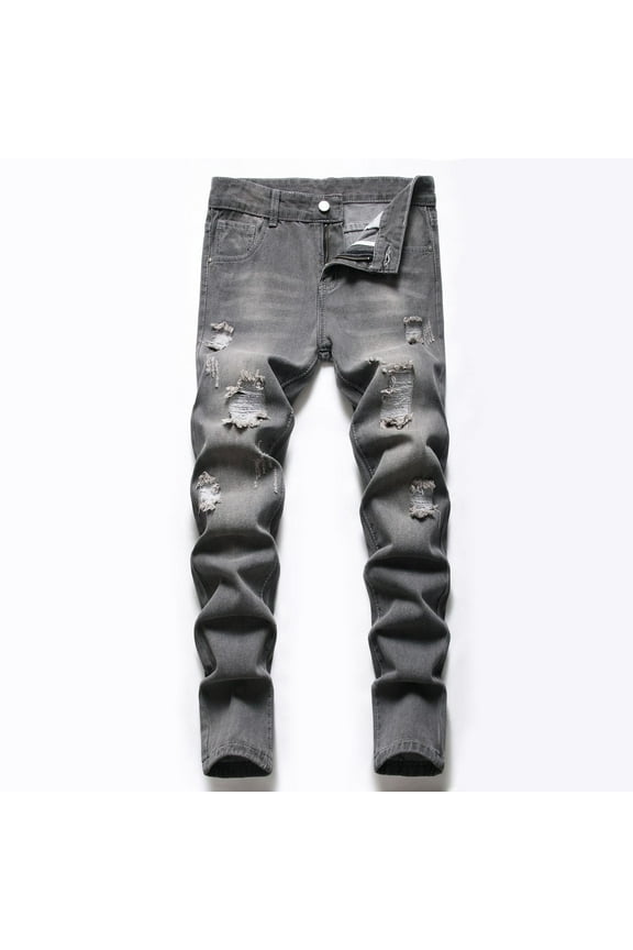 Kids Boys Jeans Cargo Joggers Elastic High Waisted Straight with Pocket Classic Fit Jogger Boys 3-4 Years Clothes