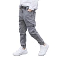 thumbnail image 1 of Kids Boys Jeans Child Cuffed Denim Pants Spring Fall Casual Elastic-Waisted Trousers, 1 of 9