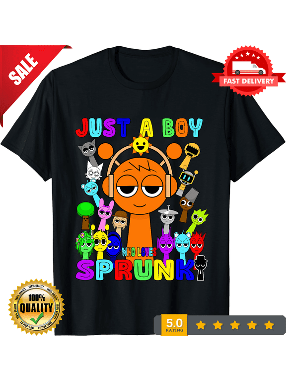 Kids Boys Just A Boy Who Loves Sprunki T-Shirt, NEW TRENDING ITEM-TH71283