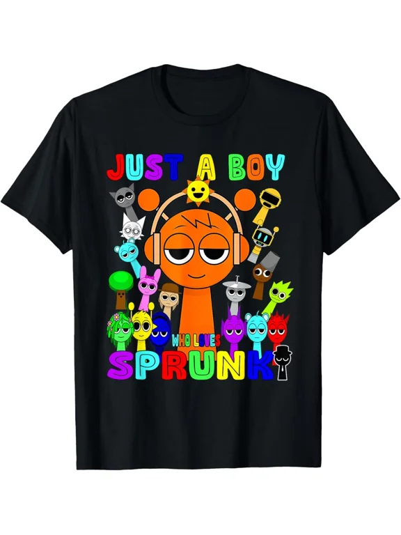 Kids Boys Just A Boy Who Loves Sprunki T-Shirt