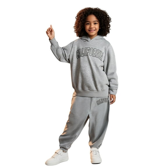 Kids Boys Outfits Long Sleeve Hooded Sweatsuits Pullover and Jogger Sweatpants 2 Pcs Fall Winter Clothes Tween Clothes 4-5 Years Cute Boy Girl Clothing