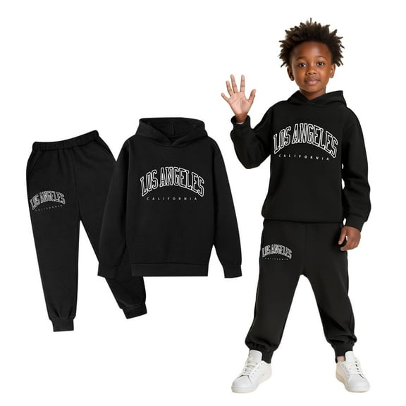Kids Boys Outfits Long Sleeve Solid Basic Hoodie and Jogger Sweatpants 2 Piece Winter Clothes 7-8 Years Girls Clothes Cute Boy Girl Clothing