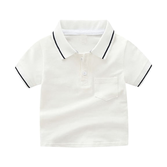 Kids Boys' Polo Shirts Solid Color Boys Uniform Shirts Summer Shirt Short Sleeve Polo Boys 6-7 Years Cute Boy Clothing