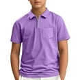 thumbnail image 1 of Kids Boys' Polo Shirts Solid Color Collar Shirt Boys Button Down Shirt With Short Sleeves 3-4 Years Cute&nbsp;Boy&nbsp;Clothing, 1 of 4