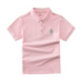 thumbnail image 1 of Kids Boys Polo Shirts Solid Color Uniform Shirts For Boys Boys Button Down Shirt Kids Short Sleeve Shirts 8-9 Years Cute&nbsp;Boy&nbsp;Clothing, 1 of 2