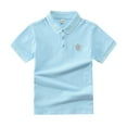 thumbnail image 1 of Kids Boys' Polo Shirts Solid Color Uniform Shirts For Boys Rugby Shirts With Short Sleeves 8-9 Years Cute&nbsp;Boy&nbsp;Clothing, 1 of 2