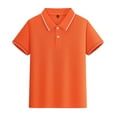 thumbnail image 1 of Kids Boys Polo Short Sleeve School Uniform String Pique Polo Classic Comfort Solid Shirts, 1 of 4