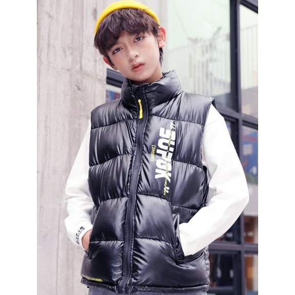 Kids Boys Puffer Vest Sleeveless Lightweight Girls' Outerwear Vests Kids Winter Clothes Size 6-8 Years Girls Clothes