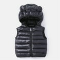 thumbnail image 1 of Kids Boys Puffer Vest with Hood Bear Ear Sleeveless Lightweight Outerwear Vests Winter Clothes Girls Vests 3-4 Years, 1 of 3