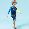 thumbnail image 1 of Kids Boys Quick Dry Sunscreen Long Sleeve Swimwear Shorts Surfing Wetsuit, 1 of 7