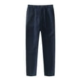 thumbnail image 1 of Kids Boys School Uniform Pants Pull On Chino Pants With Pockets Straight Pants Blue School Pants For Boys Back To School Outfits Kids Boys Pants Size 4-5 Years, 1 of 5