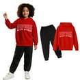 thumbnail image 1 of Kids Boys Sets Long Sleeve Solid Hoodie Sweatshirt Sweatpants 2 Pcs Winter Clothes Teen Girl Trendy Clothes 9-10 Years Cute&nbsp;Boy Girl&nbsp;Clothing, 1 of 4