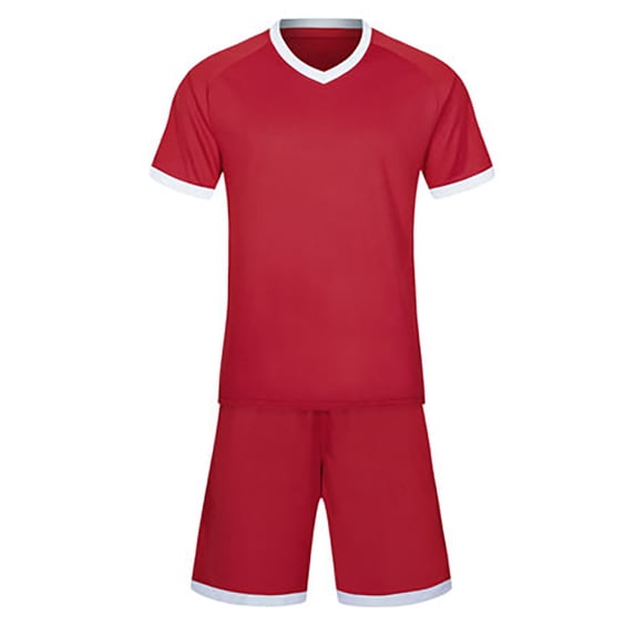 Kids Boys Short Sleeve T Shirt And Mesh Shorts Soccer Football Set 9 Years-10 Years