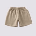 thumbnail image 1 of Kids Boys' Shorts | Cotton Muslin Elastic Waist Khaki Play Shorts for Kids Boys 0-6 Years, Soft Breathable Kids Shorts for Casual Wear,Size 2-3 T, 1 of 3