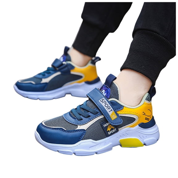 Kids Boys Slip On Sneakers Non Slip Running Athletic Walking Shoes Lightweight Mesh Sport Shoes
