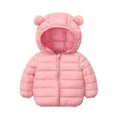 thumbnail image 1 of Kids Boys Snow Girls Coat&Jacket Children's Light Solid Color Cotton Jacket Hooded Kids Toddler Thick Zipper Coat Outwear Clothes, 1 of 3