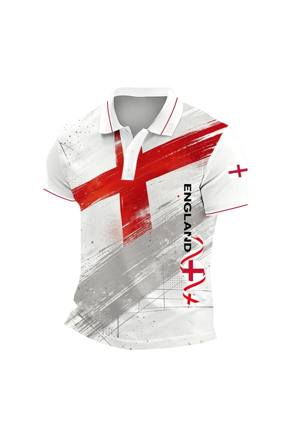 Kids Boys Soccer Jersey Men's Short Sleeve England Football Fans Shirt Breathable Patriotic Tee Tops for Family