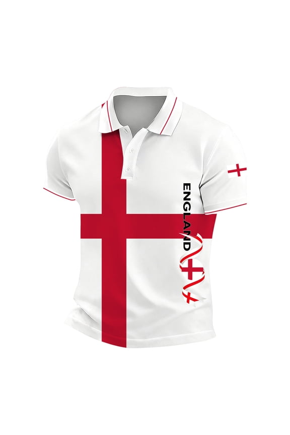 Kids Boys Soccer Jersey Men's Short Sleeve England Football Fans Shirt Breathable Patriotic Tee Tops for Family