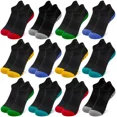 thumbnail image 1 of Kids Boys Socks, 12 Pairs Ankle Athletic Low Cut Half Cushion Socks for Boys Girls Toddler 1-14 Years, 1 of 5