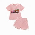 thumbnail image 1 of Kids Boys Summer Casual Outfit Set for Easter Cute Embroidery Short Sleeve T-Shirt and Shorts Set Toddler Boy Easter Set, 1 of 6