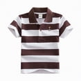 thumbnail image 1 of Kids Boys Summer Clothes Striped Design Polo Shirt Toddler Baby Boy Cute Fashionable Top Age 1 to 15 Y, 1 of 4