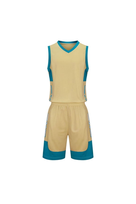 Kids Boys Summer Tracksuits Basketball Jersey Outfits Breathable Loose Athletic Tank Top & Shorts Set for Girls 4-14 Years