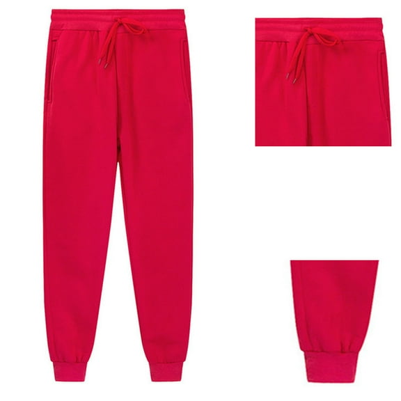 Kids Boys Sweatpants Athletic Pants for Girls with Pockets Adjustable Drawstring Pants Red Boys Sweatpants Boy Pants Size 6-7 Years