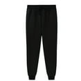 thumbnail image 1 of Kids Boys Sweatpants Drawstring Pants With Pockets Girls Solid Pants Black Joggers For Boys Little Girls Clothes 6-7 Years, 1 of 5