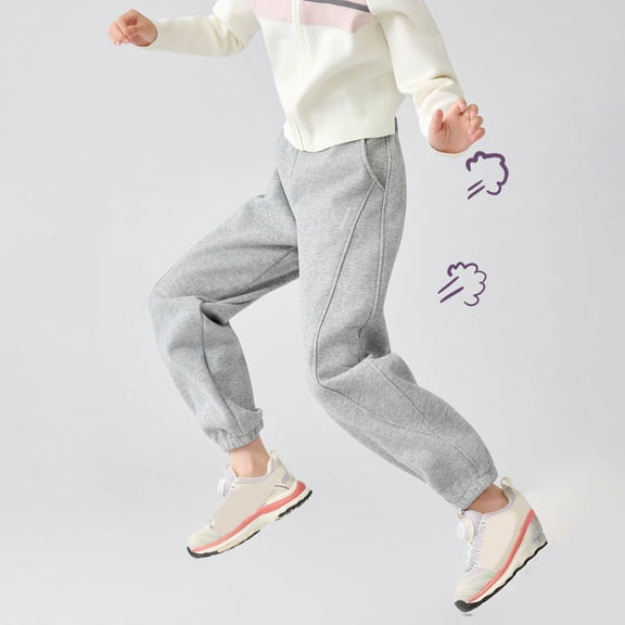 Kids Boys Sweatpants Girls Athletic Sweatpants With Pockets Adjustable Drawstring Trousers Black Pants For Boys Joggers Size 5-6 Years