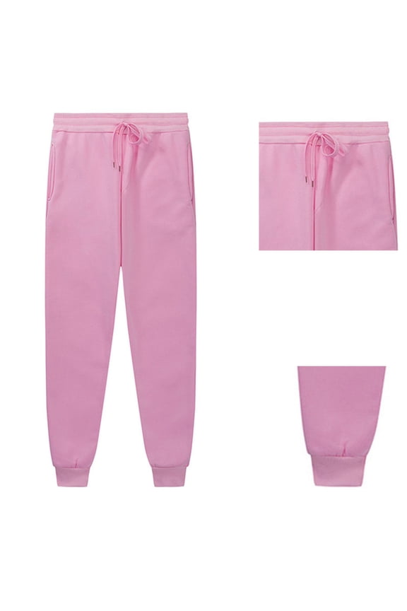 Kids Girls Sweatpants Toddler Boy Jogger Pants with Pockets Drawstring Basic Pink Pants for Boys Girls Size 6-7 Years Pants