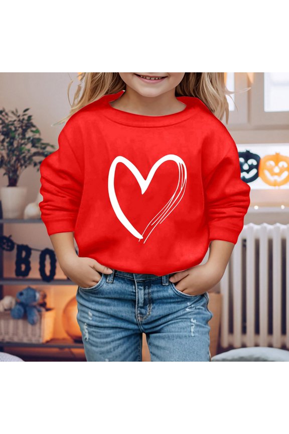 Kids Boys Sweatshirts Long Sleeve Red Sweatshirt Kids Crewneck Pullover Tops Fall Clothes 6-7 Years Boy Clothes
