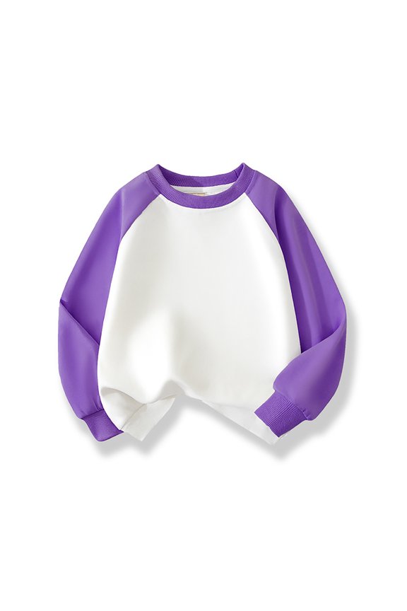 Kids Boys Sweatsuit Long Sleeve Purple Sweatshirts Crewneck Sweatshirts Pullover Tops Fall Clothes 3-4 Years Sweatshirt