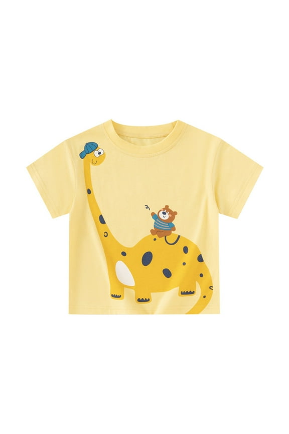 Kids Boys T Shirt Cartoon Graphic Tees Comfortable Boys Short Sleeve Dress Shirt Kids Tshirts Boys 4T Boy Clothes