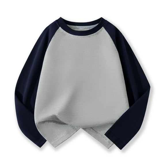 Kids Boys T Shirts Solid color Grey Long Sleeve Shirt Kids Fall Tops Crewneck Basic Tees Comfort Colors Kids Shirts Girls 3-4 Years Cute&nbsp;Boy Girl&nbsp;Clothing