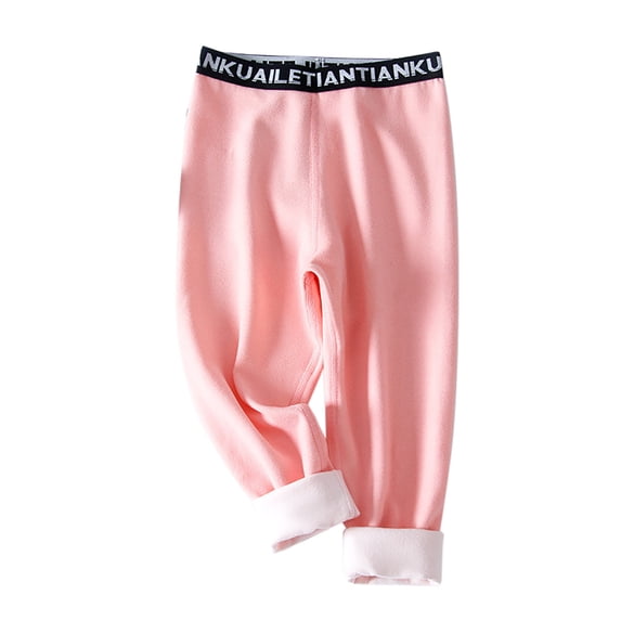 Kids Boys Thermal Compression Leggings Toddler Baby Cold Weather Warm Leggings Winter Pants Youth Lined Base Layer Tight,Z3-Pink,10-12 Years