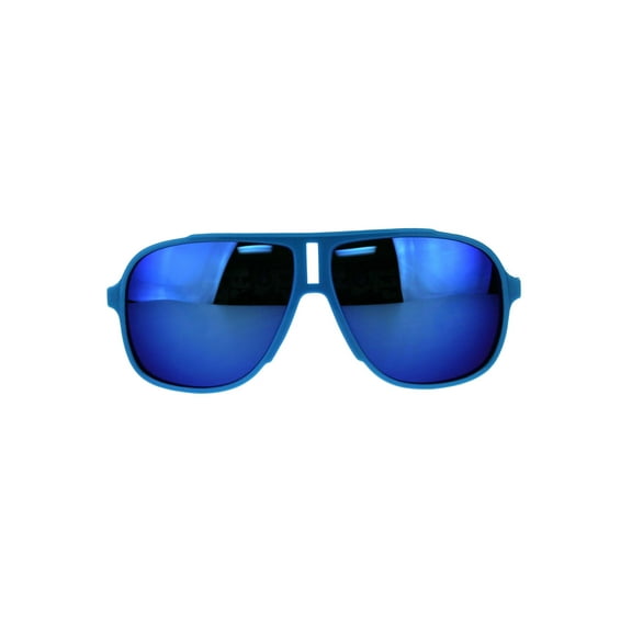 Kids Boys Thin Plastic Racer Color Mirror Sport Sunglasses All Blue
