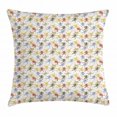 thumbnail image 1 of Kids Boys Throw Pillow Cushion Cover, Cartoon Monkeys Hand Drawn African Nature Wildlife Characters with Grunge Effect, Decorative Square Accent Pillow Case, 24 X 24 Inches, Multicolor, by Ambesonne, 1 of 2