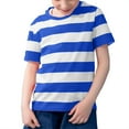 thumbnail image 1 of Kids Boys Tshirt Comfortable Toddler Short Sleeve Shirt Striped T Shirts Casual Tees Boys Clothes 4-5 Years, 1 of 5