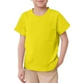 thumbnail image 1 of Kids Tshirts Boys Girls Soft Boys Short Sleeve T Shirts Yellow T Shirts Boys Summer Top Clothes 10-11 Years Boy Clothes, 1 of 5